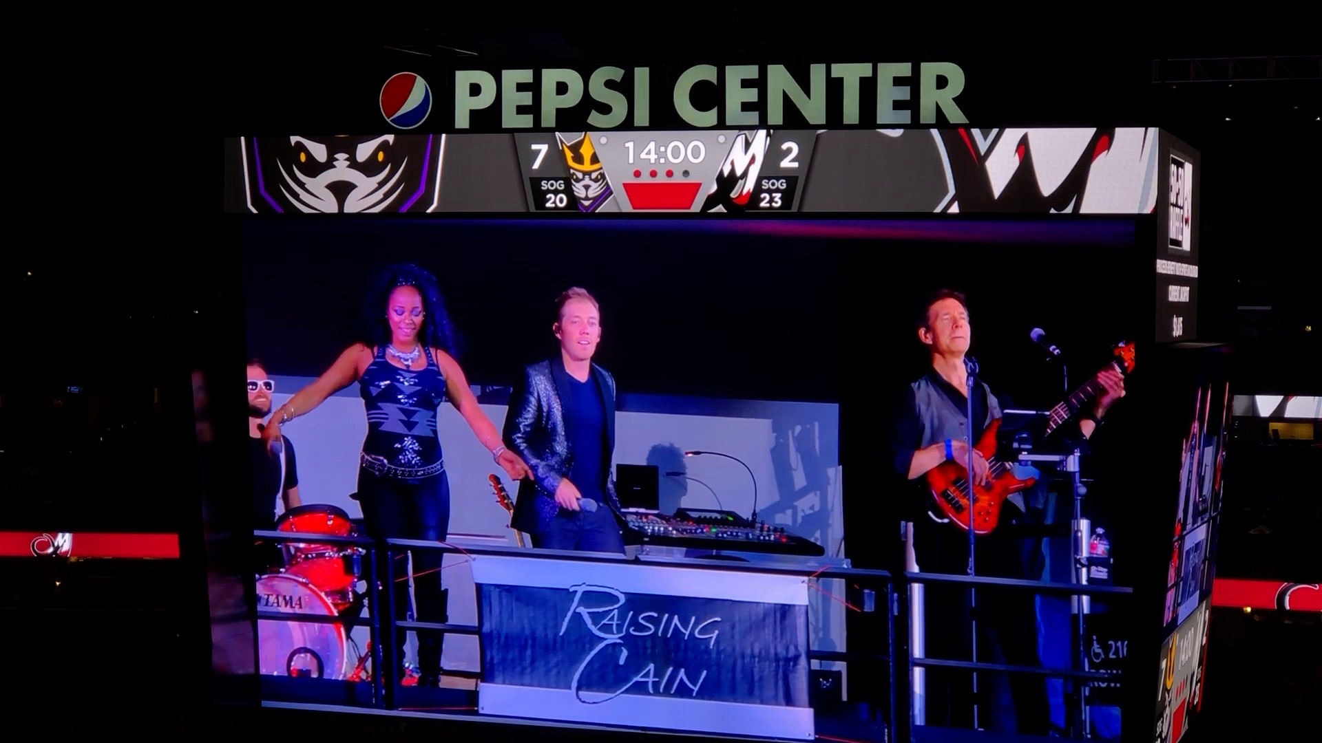 Playing with Top Shelf at the Pepsi Center in Denver